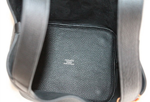 Fake & Replica Hermes Picotin Double Shoulder Bag Black 509060 - Click Image to Close